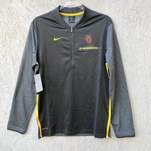 NWT Nike On Field USC Trojans NCAA Long Sleeve Coach’s 1/2 Zip Pullover Shirt S
